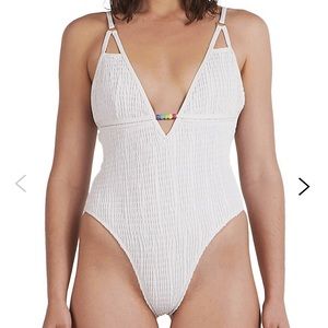 Charlieholiday One-Piece from Jodie Shirred Swimsuit Size L